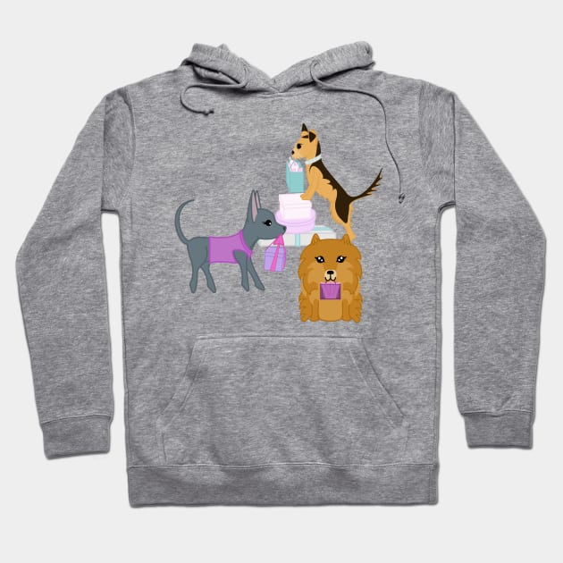 Puppy Shopping Spree Hoodie by Snow Paw Treasures